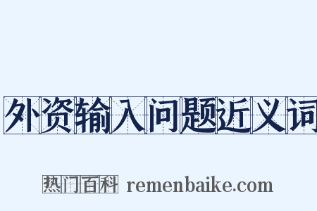 外资输入问题近义词是什么意思的图片